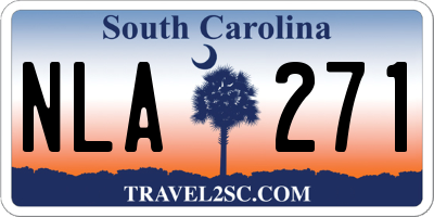 SC license plate NLA271