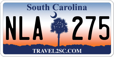 SC license plate NLA275