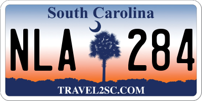SC license plate NLA284