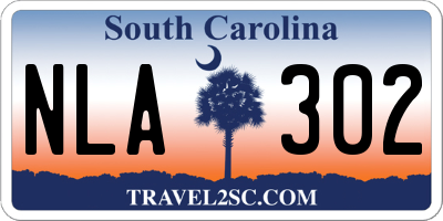 SC license plate NLA302