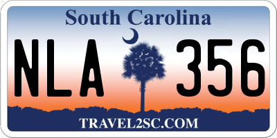 SC license plate NLA356