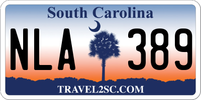 SC license plate NLA389