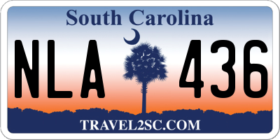 SC license plate NLA436