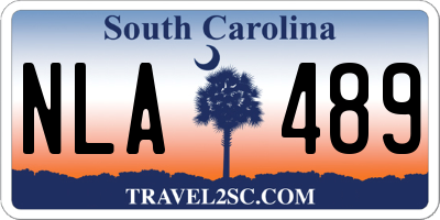 SC license plate NLA489