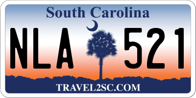 SC license plate NLA521