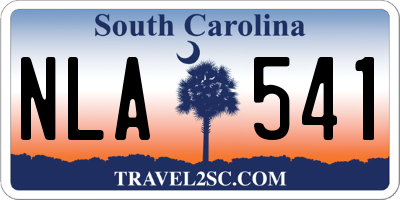 SC license plate NLA541
