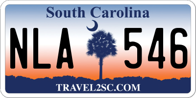 SC license plate NLA546