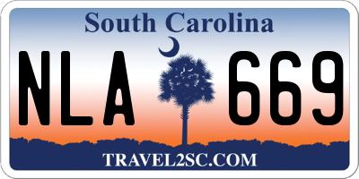 SC license plate NLA669