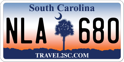 SC license plate NLA680