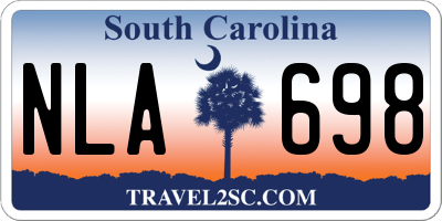 SC license plate NLA698