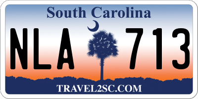 SC license plate NLA713