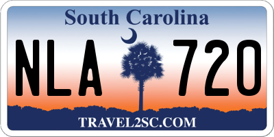 SC license plate NLA720