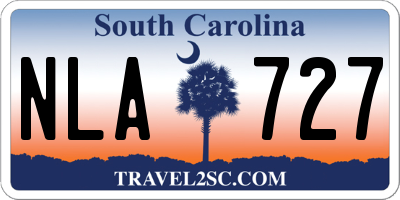 SC license plate NLA727