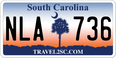 SC license plate NLA736