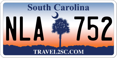 SC license plate NLA752