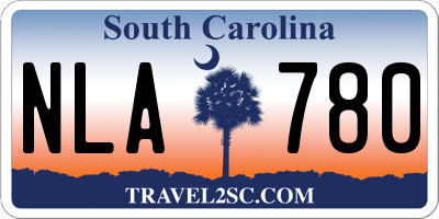 SC license plate NLA780