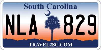 SC license plate NLA829