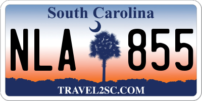 SC license plate NLA855