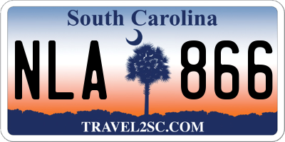 SC license plate NLA866
