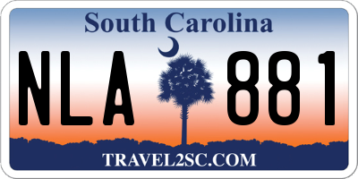 SC license plate NLA881