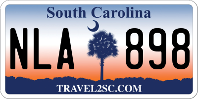 SC license plate NLA898