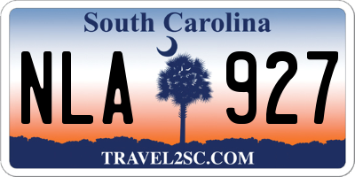 SC license plate NLA927