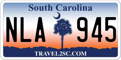 SC license plate NLA945
