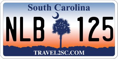 SC license plate NLB125