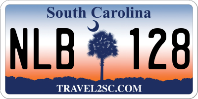 SC license plate NLB128
