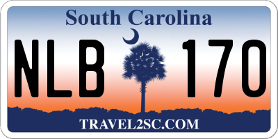 SC license plate NLB170