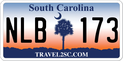 SC license plate NLB173