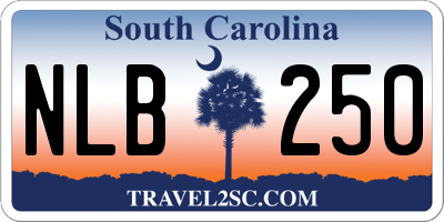 SC license plate NLB250