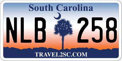 SC license plate NLB258