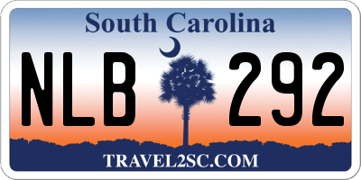 SC license plate NLB292