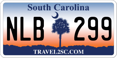 SC license plate NLB299