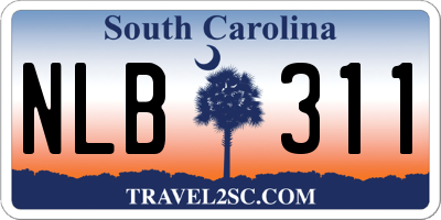 SC license plate NLB311