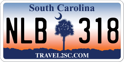 SC license plate NLB318