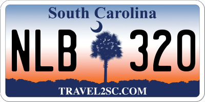 SC license plate NLB320