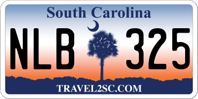 SC license plate NLB325