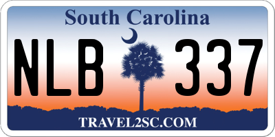 SC license plate NLB337
