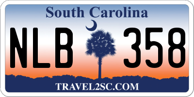 SC license plate NLB358