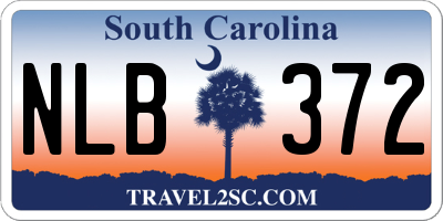 SC license plate NLB372