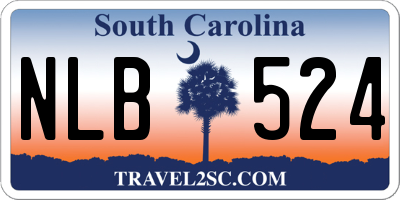 SC license plate NLB524