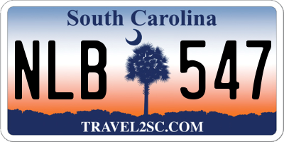 SC license plate NLB547