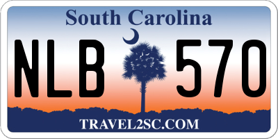 SC license plate NLB570