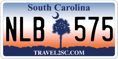 SC license plate NLB575