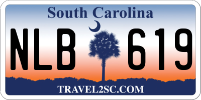 SC license plate NLB619