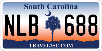 SC license plate NLB688