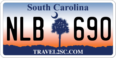 SC license plate NLB690