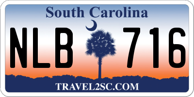 SC license plate NLB716